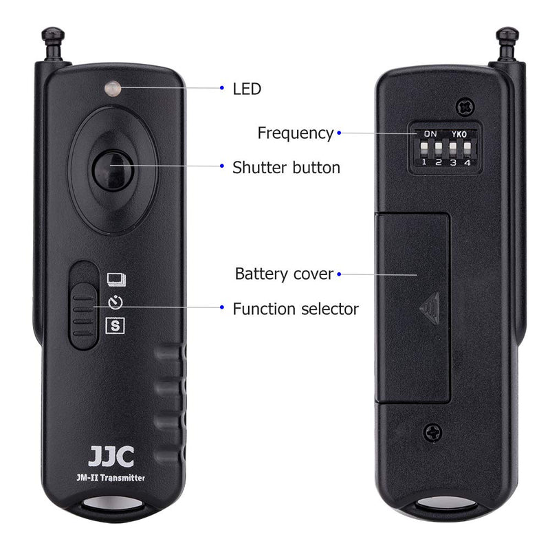 JJC Radio Wireless Remote Control Shutter Release for Canon EOS Rebel T7 T6 T5 T8i T7i T6i T6s T5i T4i SL3 SL2 SL1 EOS 2000D 70D 77D 80D 90D EOS R R6 Mark II R6 R7 R8 R10 RP R100 M5 M6 Mark II & More