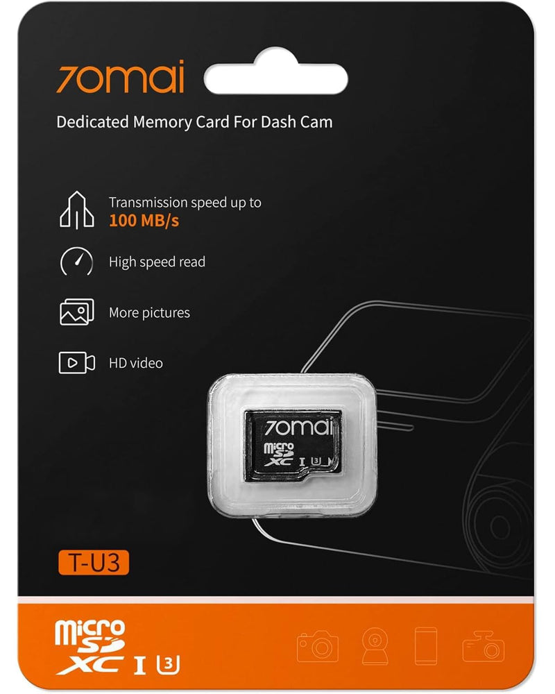 [AUSTRALIA] - 70mai Micro SD Card 64GB Memory Card, Up to 100MB/s, Suitable for 70mai Dash Cam 1S, Lite 2, M300, A400, A500S, A510, A410, A800s, A810 64 GB 
