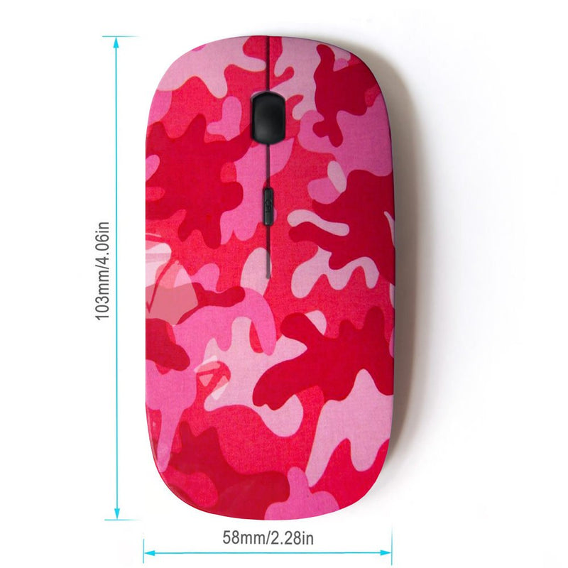 STPlus Army Camo Camouflage Pattern (Hot Pink) 2.4 GHz Wireless Mouse with Ergonomic Design and Nano Receiver Design #2
