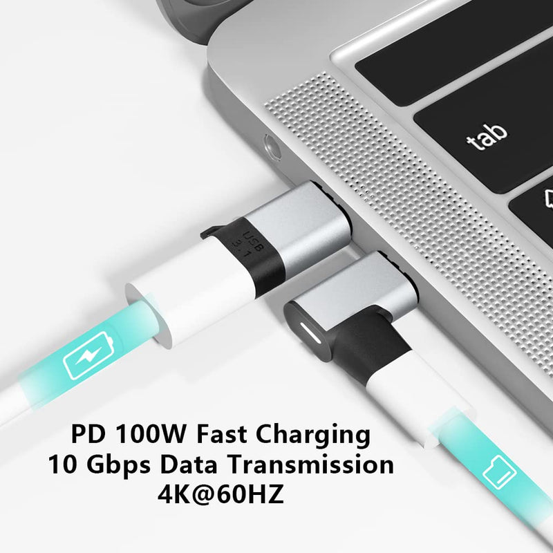 USB C Magnetic Adapter 24Pins Type C Connector Straight + Right Angle 4K@60HZ PD 100W Fast Charging 10Gb/s Data Transfer Compatible with iPad MacBook Pro Air Switch usb c magnetic adapter straight + right angle