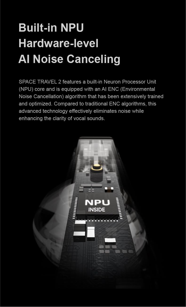 Moondrop Space Travel 2+Magnetic Protective case HiFi Noise-Canceling TWS wiress Earphone Bluetooth 6.0 ANC Low-Latency Game Mode