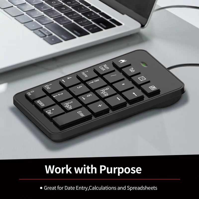 [AUSTRALIA] - Wired USB C Number Pad - 23 Keys Type C Numeric Keypad Upgraded Version of 10 Key USB Keyboard Financial Accounting Numpad Compatible for Laptop, PC, MacBook, Notebook, Desktop,Surface Pro Wired-Typec 