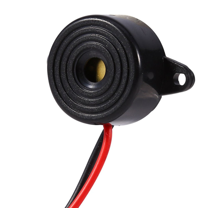 Electronic Buzzer, 3-24 V Piezo Electronic Sound Warning Buzzer Alarm 85-95 dB Continuous Sound Cable Length 100 mm
