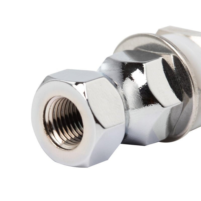 Heavy Duty SO-239 Stud Mount for CB Radio Antenna Standard 3/8 x 24 Threaded Antenna Stud Mount Adapter CB SO239 Stud Mount for Any 1/2" Hole Silver