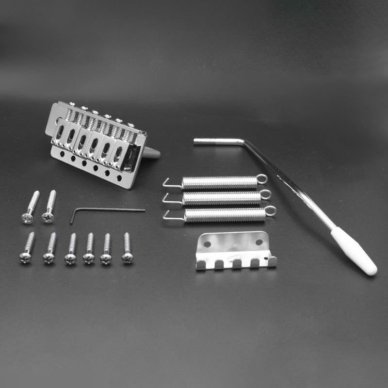 [AUSTRALIA] - 52.5mm Guitar Tremolo Bridge Set for Fender Strat Squier Electric Guitar Replacement (Chrome) Chrome 