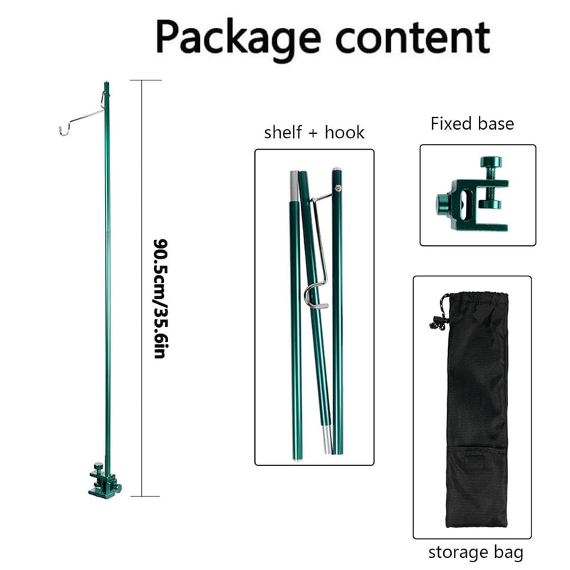 Foldable Infusion Stand Medical Liquid Hook Rack Aluminium Stand Infusion Stand for Home/Hospital/Clinic, Portable Infusion Stand with Practical Packaging (Dark Green) dunkelgrün