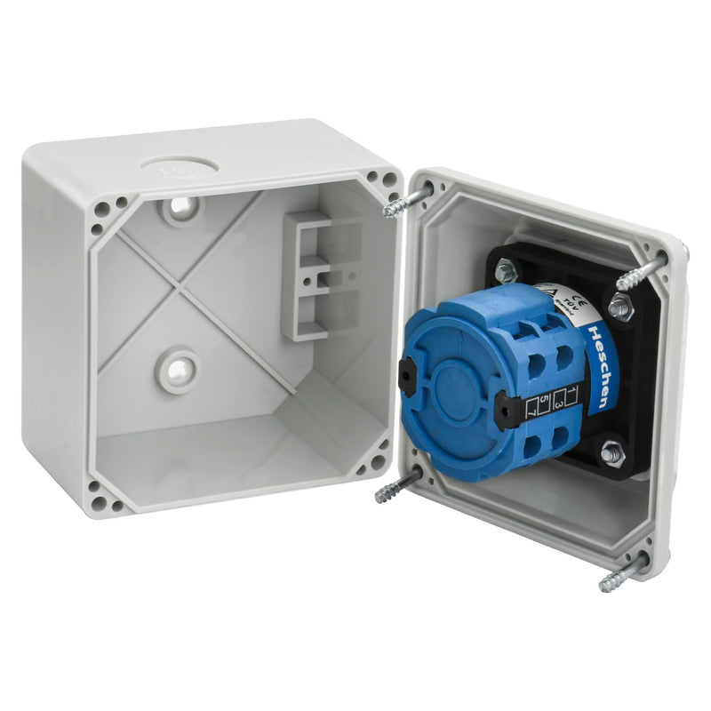 [AUSTRALIA] - Universal Rotary Cam Selector Changeover Switch, SZW26-20/D202.2D, 660V 20A, ON-Off-ON, 3 Position 2 Phase 8 Terminals, with Master Switch Exterior Box (Bigger Box) Bigger Box 
