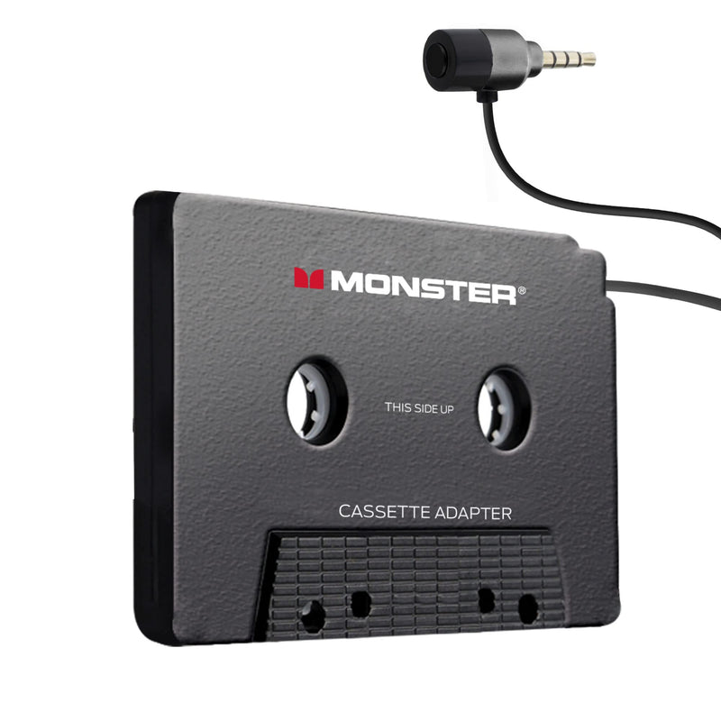 Monster Cassette to Aux Audio Adapter for Car, Compatible with Devices Featuring 3.5mm Aux Port, Music Playback, Hands-Free Calls, Xtreme Easy DIY Installation, Plug and Play