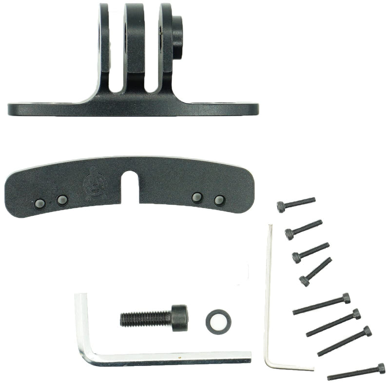 Paintball Mask Mount Clamps - Camera Goggle Connection Adapter Aluminum i4 i5 Go Pro EVS Helmet Base Black