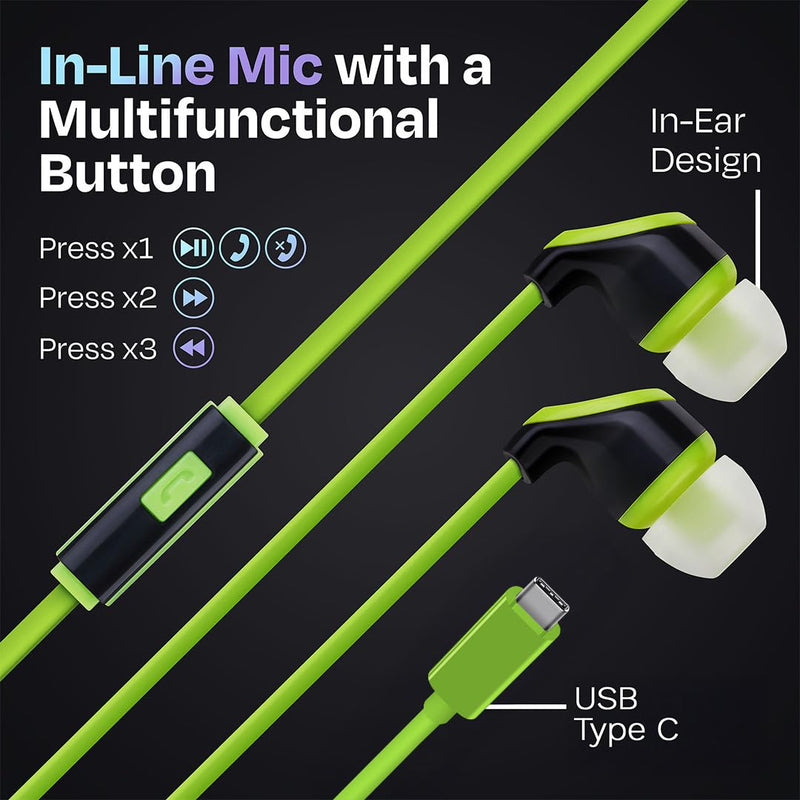 30-Pack USB C Wired Earbuds with Mic, Type C In-Ear Headphones w/ Noise Cancelling & Volume Control, Compatible with iPhone 16/15 Pro, iPad Pro, Galaxy S23/S22/S21/S20, Note 10/20, Kindle Fire Max 11