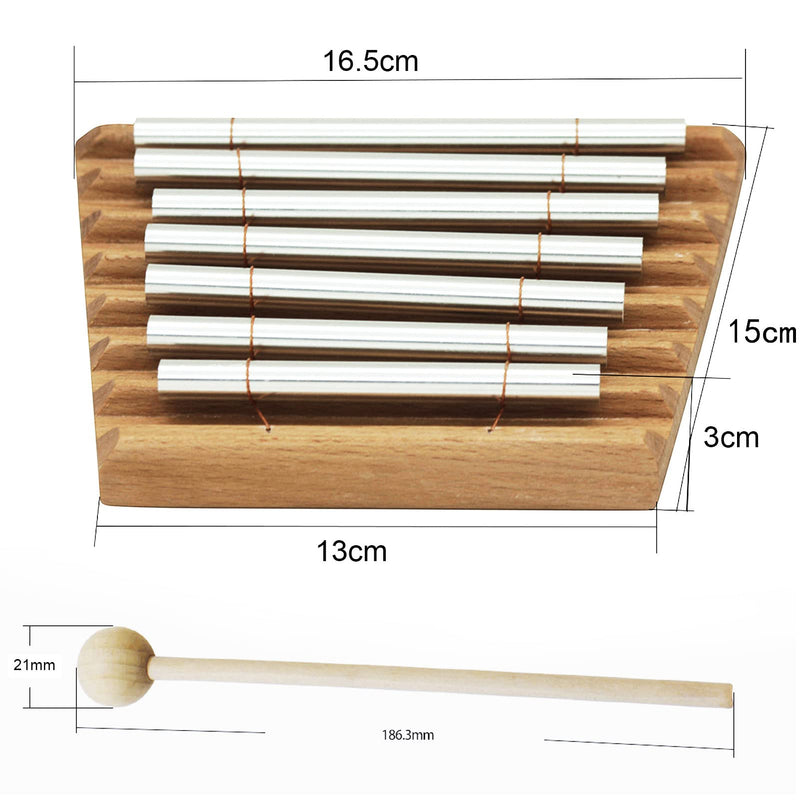 Woodstock Wind Chimes Energy Chime 7 Tone Hand Chimes Percussion Instrument with Mallet Stress Relief Yoga Meditation Classroom Management Meditation Gifts