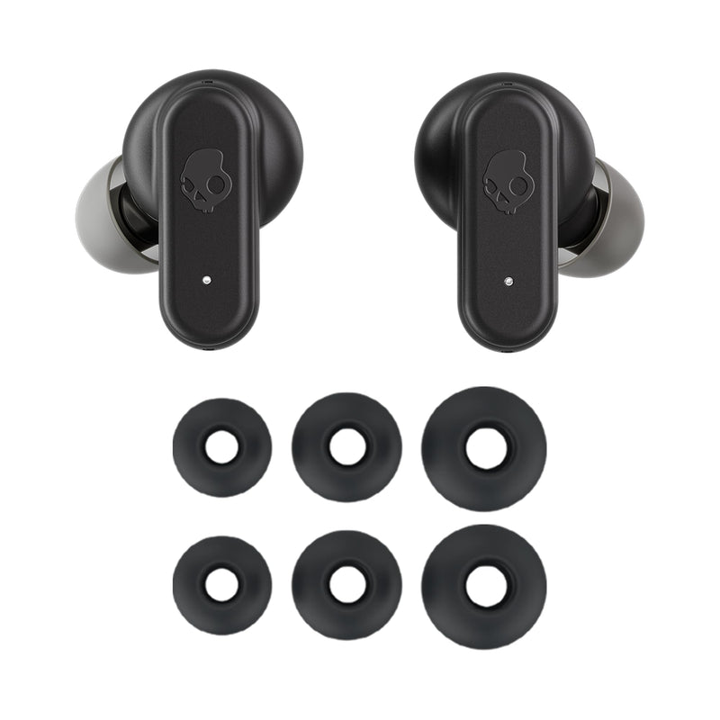 Skullcandy Dime Evo Wireless Earbuds with Clip-Anywhere Case - True Black | In-Ear Fit, Noise Isolating, 36 Hours Battery, Microphone for iPhone Android, Easy Clip-On Design, Travel, Commuting