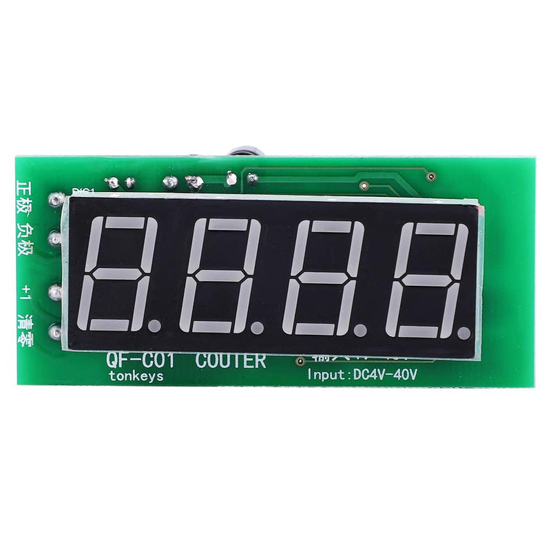 DC4-40V QF-C04 Counter Module, 4-Digit Digital Display, 0-9999 Counting Range with Memory Function