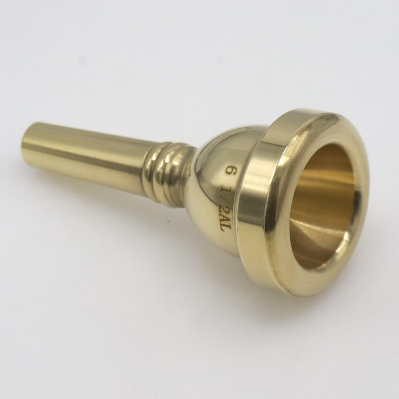 6 1/2AL Trombone Mouthpiece, Gold Plated Small Shank Mouthpiece, Euphonium Mouthpiece with Superior Sound, Excellent for Baritone and Trombone Instrument Accessories 6 1/2AL Gold