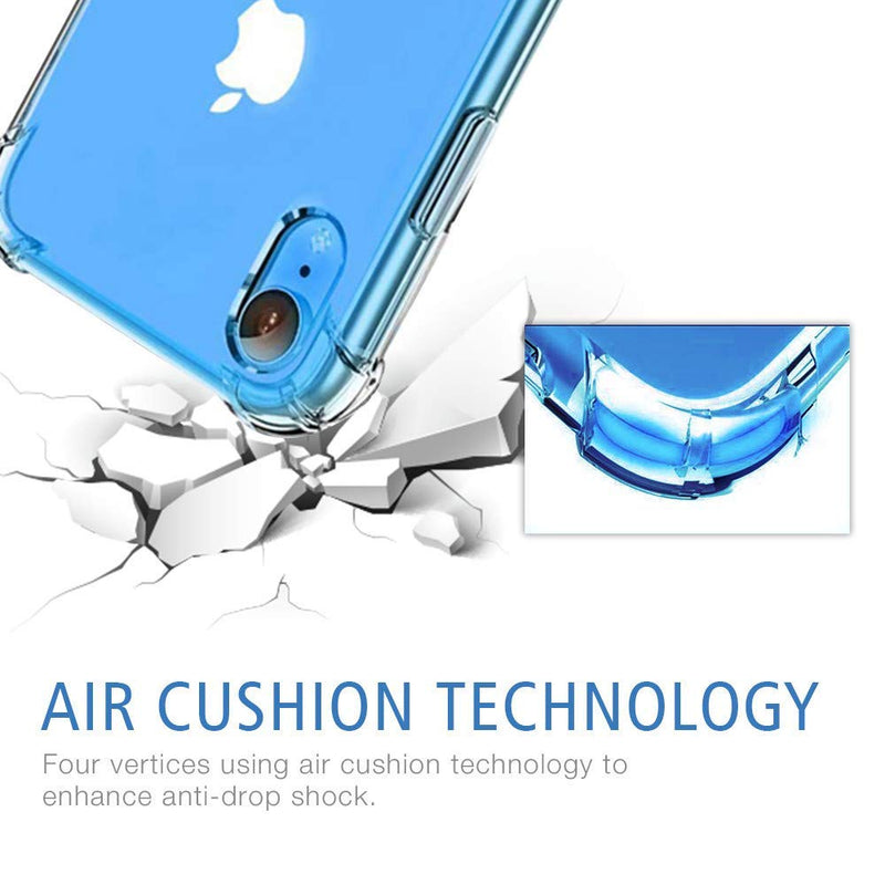 iPhone XR Clear Case & Screen Protector | 2 in 1 Bundle Package | 2 Tempered Glass Screen Protectors | Crystal Clear Transparent Soft Case | Shockproof Bumpers | Slim Fit | iPhone XR Clear XR