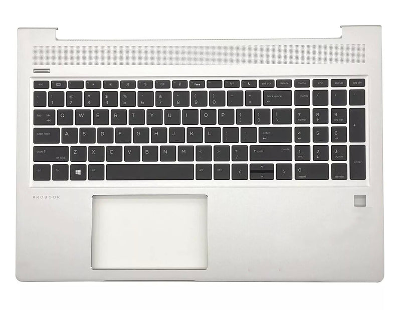New Replacement for HP ProBook 450 G6 450 G7 Laptop Upper Case Palmrest Backlit Keyboard Assembly Part L45090-001 4BX8KTATP00 Silver