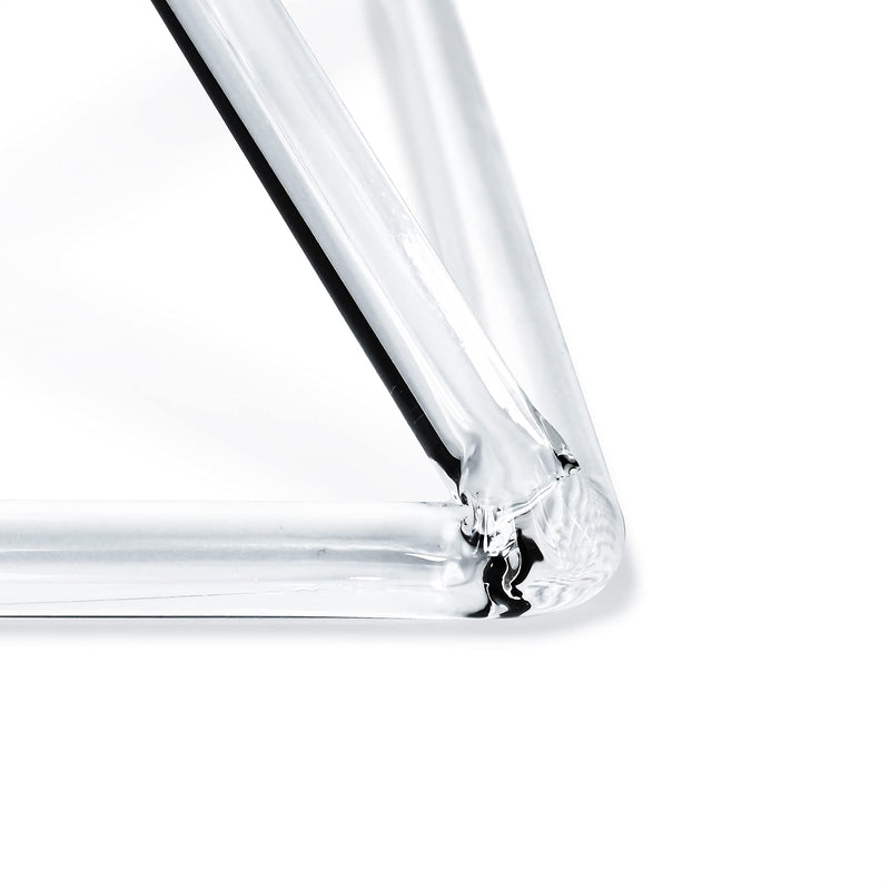 Clear Quartz Crystal Singing Pyramid 4 inch With Crystal Singing Bowl Striker