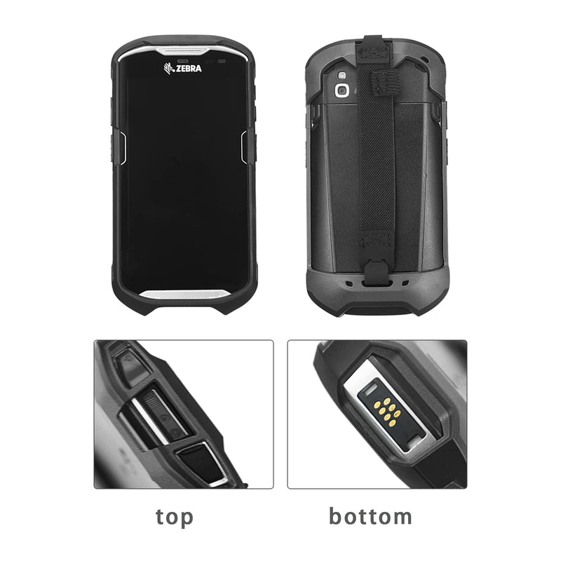 [AUSTRALIA] - Protective Cover Case Rugged Boot with Hand Strap for Zebra TC51 TC52 TC56 TC57 TC510K,Case for Handheld Barcode Touch Mobile Computer,Scanner Accessories(Black) Black 