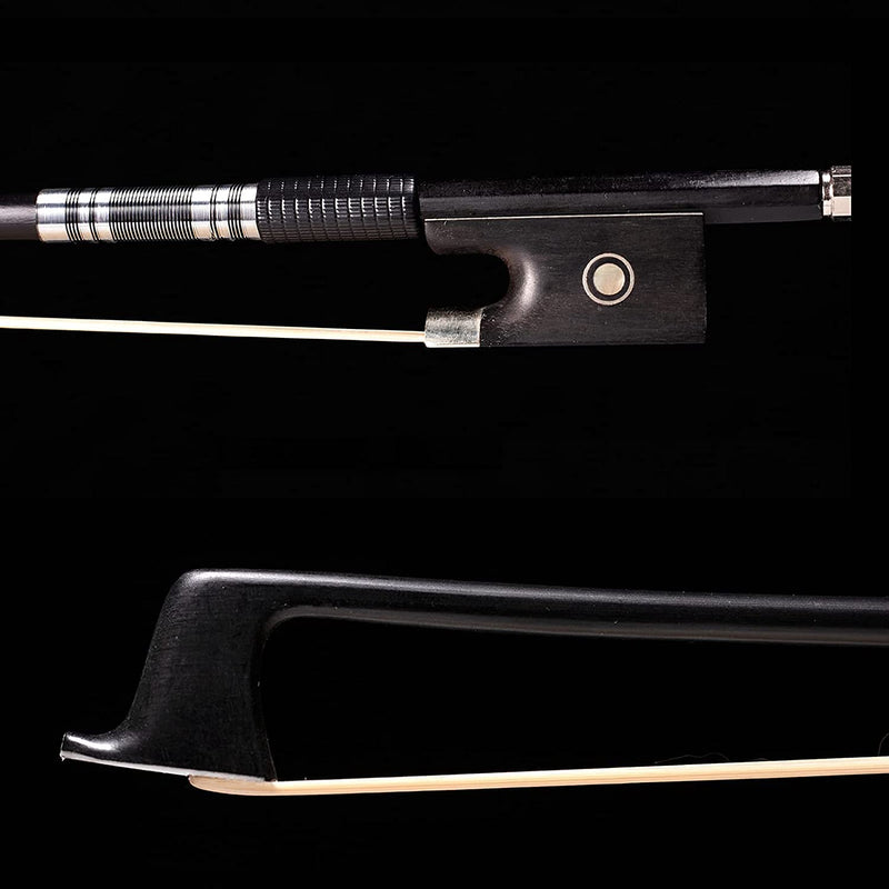Carbon Fiber Violin Bow 4/4 Full Size Lightweight Fiddle Bow with Deep & Powerful Tone for Advance Level Violins [Carbon Bow 4/4] Carbon bow 4/4 full size