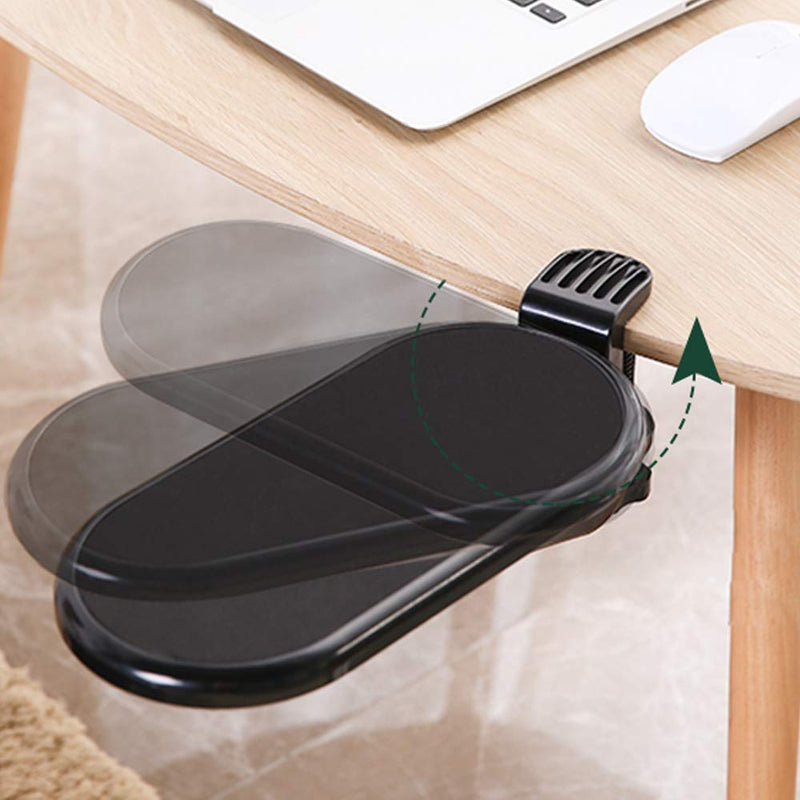 SKYZONAL Ergonomic, Adjustable Computer Desk Extender Arm Wrist Rest Support Mouse Pad Desk Computer Armrest Wrist Rest (Black) Black & Small Size