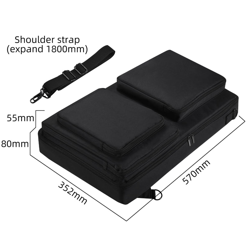 Storage bag case is suitable for Pioneer DDJ-SR 2/SR, Native Instruments Traktor Kontrol S4 Mk3,Portable adjustable shoulder strap large capacity (DDJ-SR 2)