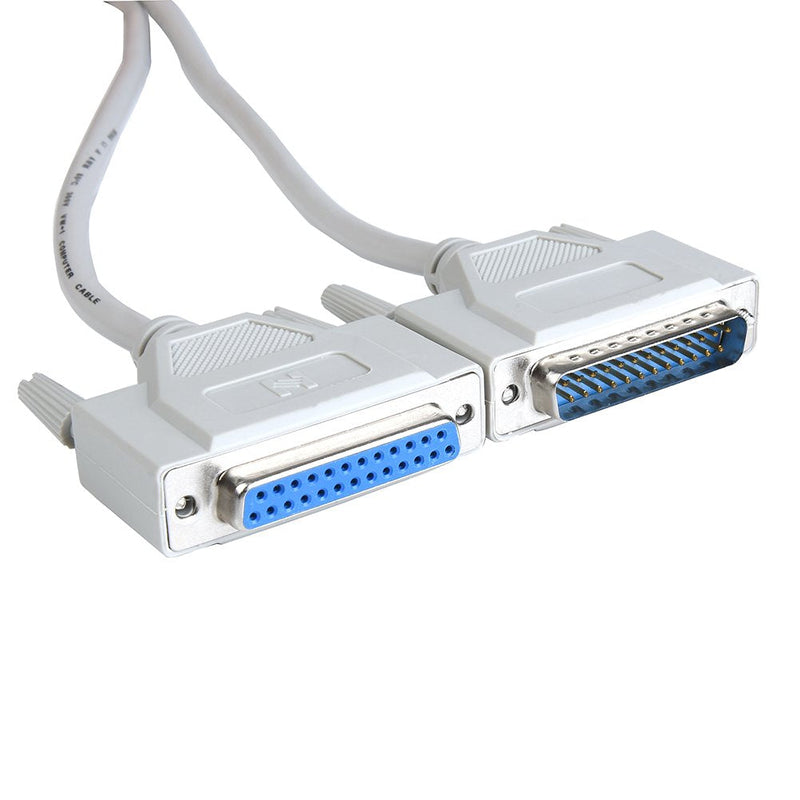 WESAPPINC 8.9 Feet DB25 25 Pin Male to Female Serial Parallel Printer Extension Cable 2.7M (4.60 Feet(1.4M)) 4.60 Feet(1.4M)