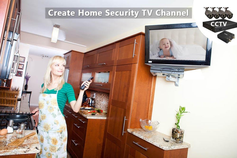 RCA RF Coaxial Modulator VHF Converter CVBS Adapter w/Antenna in/Out & Channel Switch for DVD Blu-ray Player DVR VCRs Satellite Set-top Cable Box PS2 PS3 Xbox AV Video to F Type Analog Coax NTSC TV