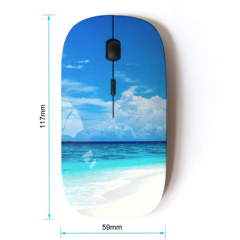 KawaiiMouse [ Optical 2.4G Wireless Mouse ] Caribbean White Sand Paradise Beach