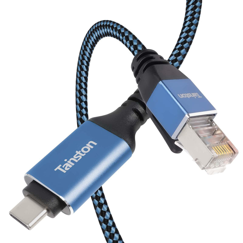 USB C to Ethernet Cable, 100Ft Type C to RJ45 Cable,USB C to Gigabit Ethernet Cable Compatible Thunderbolt 3/4,Directly Connected to Smartphone, Laptop, PC, Switch, Router, Modem and More 100 FT