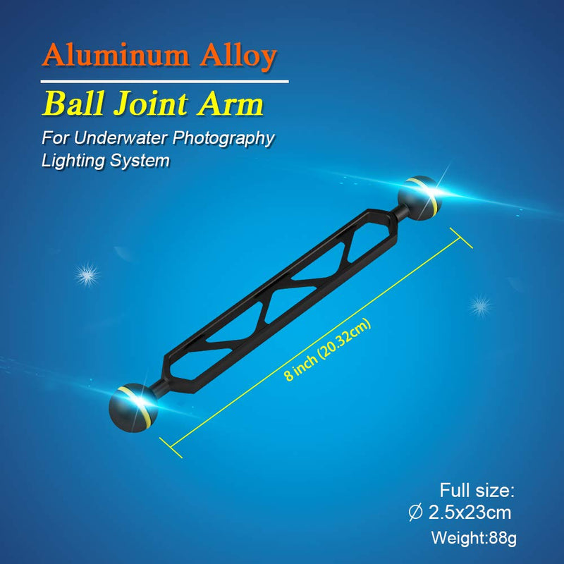 Aluminium Ball Arm for Underwater Lighting, Essential Diving Equipment Underwater Photography Equipment Lighting System (AM-10) AM-10