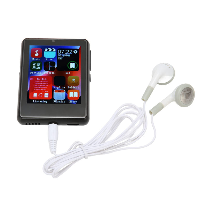 [AUSTRALIA] - Bluetooth MP3 Player with Full, HiFi Stereo Music Player with FM Radio, E Book, Recording, Portable Music Device with Headphones Support up to 256GB (Black) 