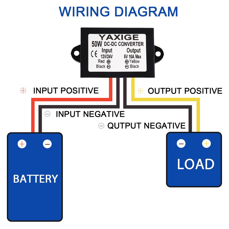 [AUSTRALIA] - 3PCS 12V/24V to 5V 10A 50W Step-Down Converter Regulator Waterproof Step-Down Power Supply Reducer Regulator Voltage Module (10V-32V to 5V, 10A) 12V24V TO 5V 3PCS 
