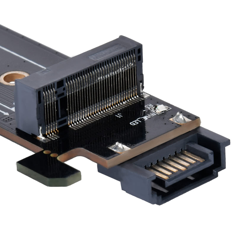 SilverStone Technology ECM28 1U Low Profile PCIe x4 to M.2 NVMe & M.2 SATA Adapter Card, SST-ECM28, TAA Compliant