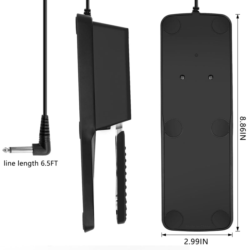 [AUSTRALIA] - Sustain Pedal Universal for Keyboard, Piano Pedal with Polarity Switch for Digital Piano 