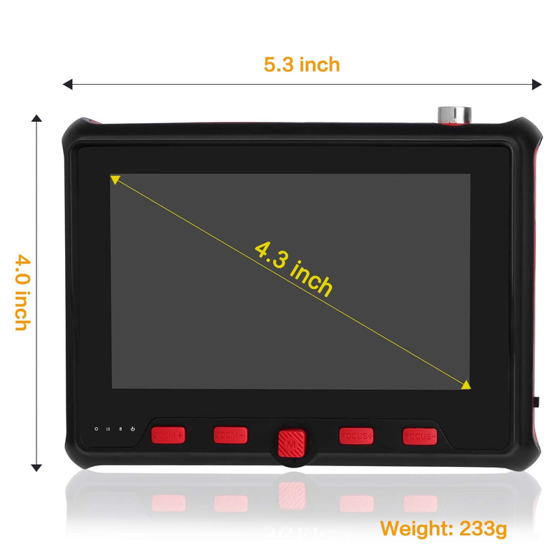 Wrist CCTV Tester, Portable Camera Tester CVBS Analog Tester4.3" TFT Color LCD CCTV Video Audio Security Surveillance Camera Tester（6300）