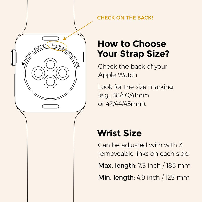 My Pretty Strap Silver Apple Watch Band & Glossy XOXO Protective Case Bundle – Elegant Stainless Steel Strap & Luxury Metal Cover for Apple Watch Series 1-11, SE & Ultra (41MM) Queen Vogue