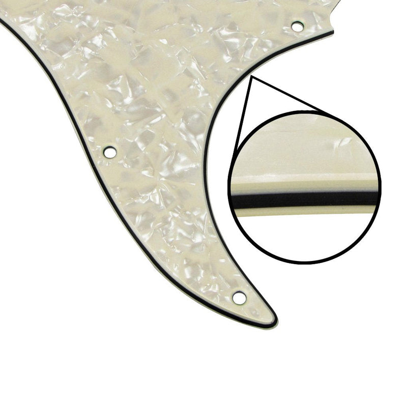 [AUSTRALIA] - 4Ply Aged Pearl Strat HSS Pickguard Scratch Plate Guitar BackPlate Set for Standard Strat Modern Style Guitar Part 4Ply Aged Pearl 