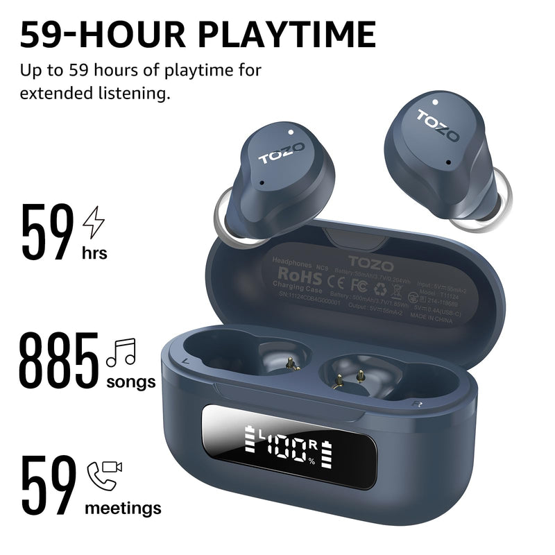 TOZO S8 AMOLED Smart Watch for Women, 1.32" HD Color Screen, NC9 Hybrid Active Noise Cancelling Wireless Earbuds, 6 Mics ENC Clear Call, IPX8 Waterproof
