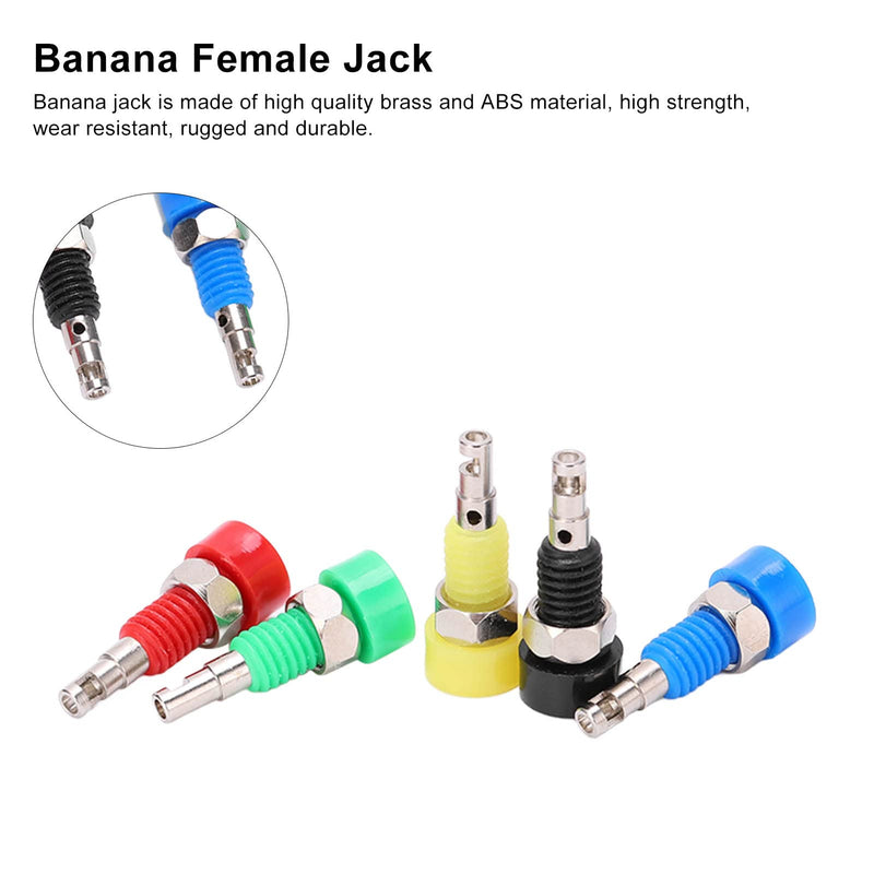Banana Socket Jack, 10 Pieces 2 mm Banana Socket Banana Socket Connection Clamp Adapter, Banana Plug Socket Adapter Banana Plug Socket for Panel Mounting Banana Plug Socket Jack Connectors