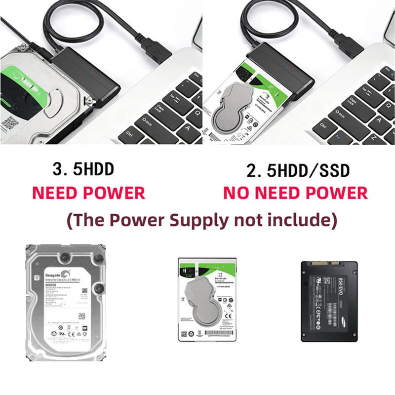 NFHK USB 3.0 to Angled SATA 22 Pin Adapter Cable for 2.5" 3.5inch Hard Disk Drive SSD for Desktop Laptop