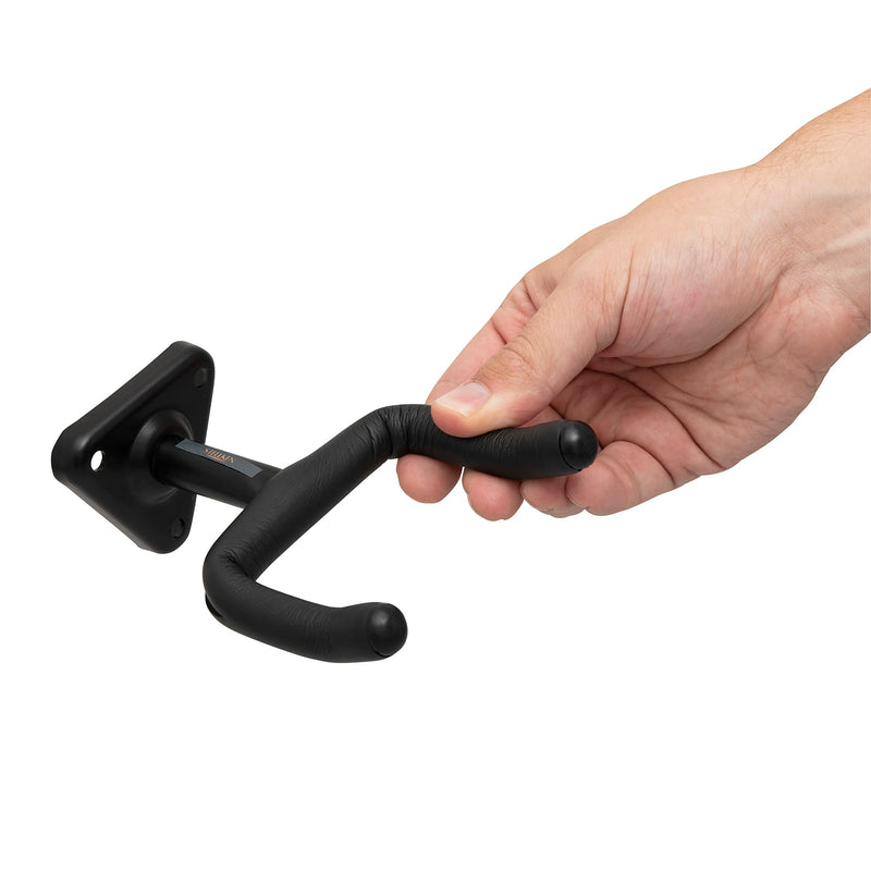 Wall Mounted Trumpet Holder - Black Metal - Hanging Display or Storage - for Yamaha and Bach - Complete with Instrument Cleaning Brush