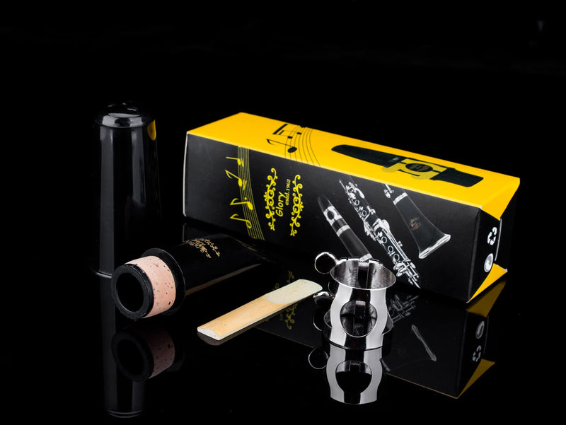 [AUSTRALIA] - Glory Clarinet Mouthpiece Kit with Ligature,one Reed and Plastic Cap~black, Click to See More Colors 
