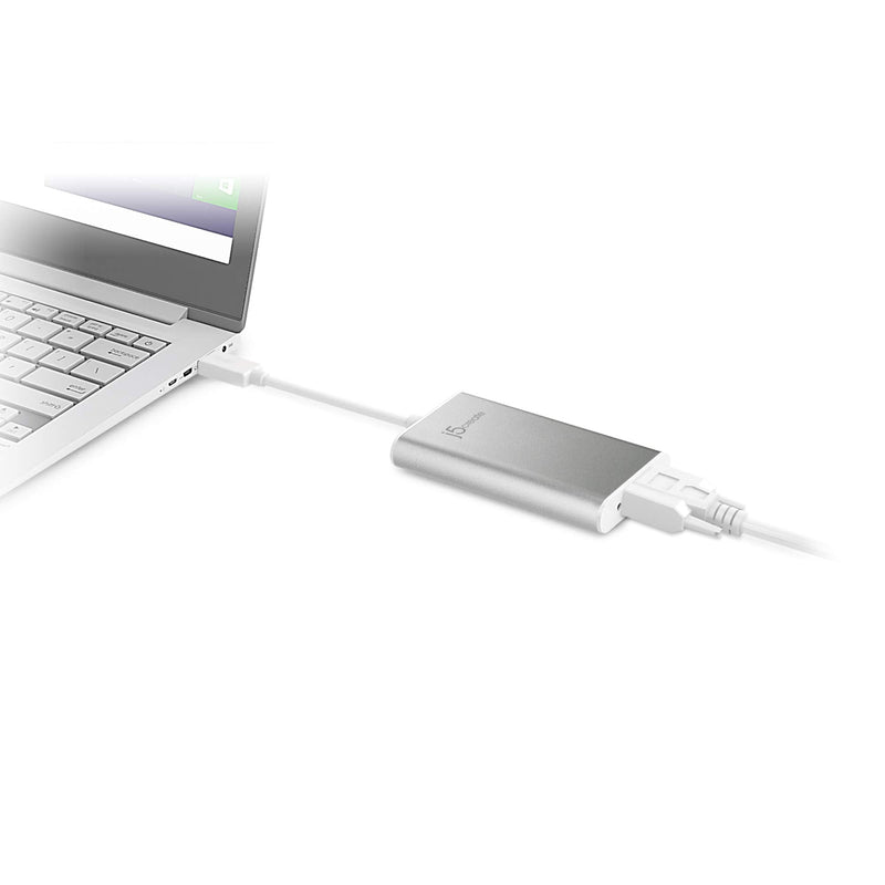 j5create USB 2.0 to VGA Display Adapter | Plug & Play USB connectivity, 3 Viewing Modes, Compatible with Windows and Mac