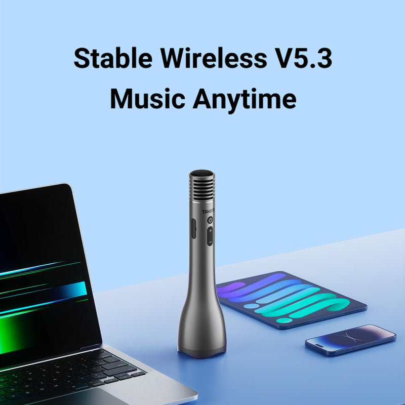 [AUSTRALIA] - TAKSTAR Bluetooth Microphone Karaoke Wireless Mic & Voice Amplifier Microphone with Speaker, 4 Sound Effects & TF Card, 12W Portable Handheld Mic for Meeting Outdoors Speech Party Teaching(DA12) 