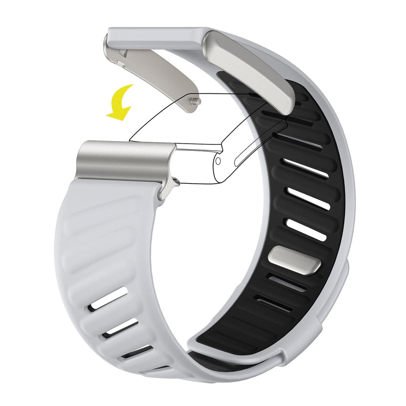 Watch Case xDfind Silicone Sports Watch Band Dark Grey + Orange For WHOOP 5.0