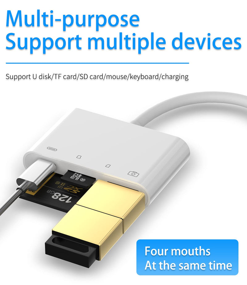 Micro Sd Card Reader Memory TF Accessories Phone Lightning to USB Adapter OTG Connector iPhone 13 12 11 X XS Ipad Male Converter Apple Splitter and Charger Charge Female Port Camera Keyboard Mouse