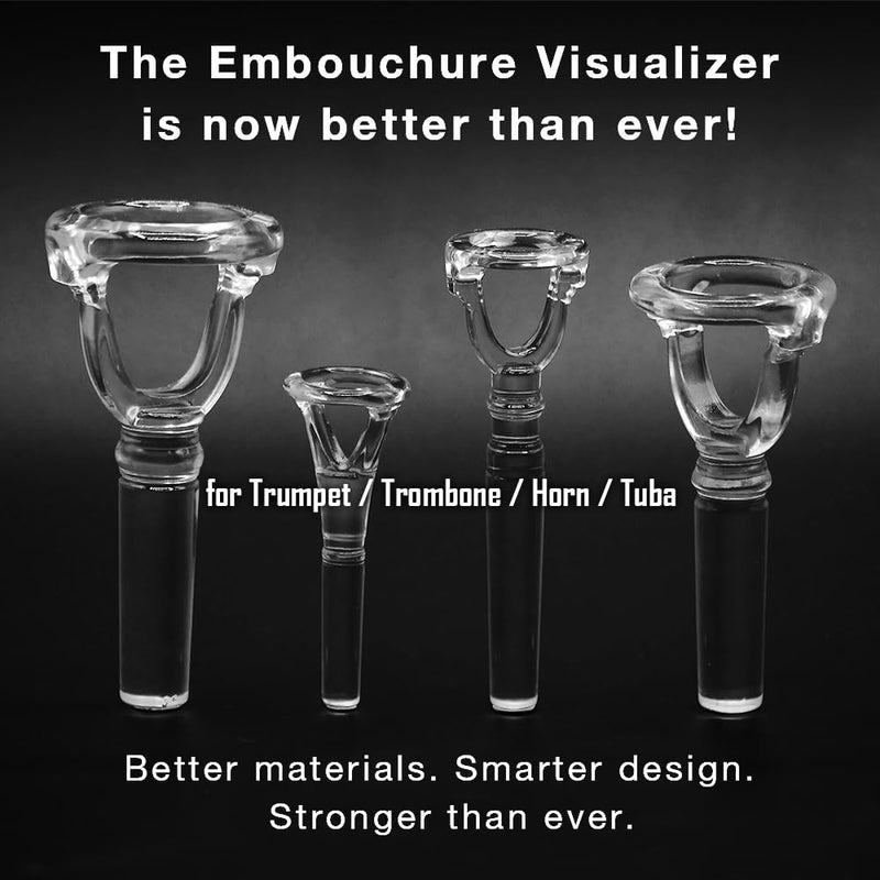 Trombone Embouchure Visualizer (Clear Design) – Mouthpiece Practice Tool – BRASS DESIGN [Rim Diameter: 1.14" / 29.0mm] 1.14" (29.0mm)