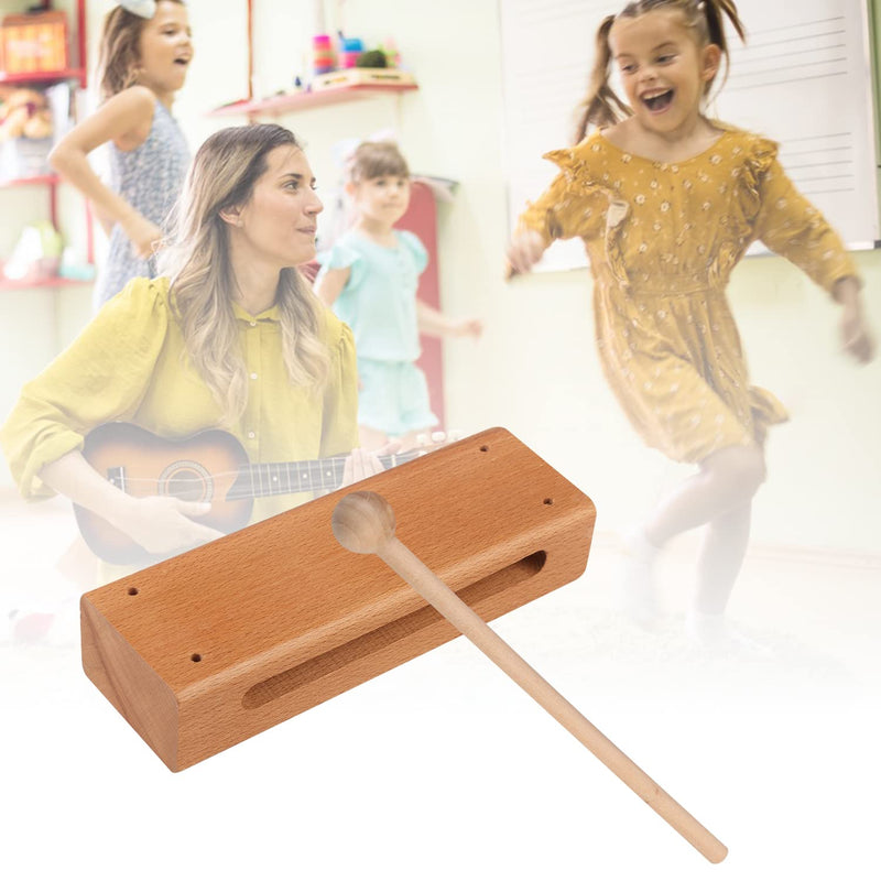 Solid Wood Rhythm Block, Set of 3, Solid Wood Rhythm Block Musical Percussion Instrument Perfect for Rhythm Classes with 3 Pack of Mallet Solid Hardwood
