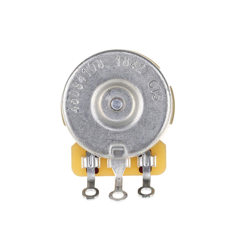 CTS 450 Series A/B250K Guitar Pots Split Shaft Fine 24-Splines Audio/Linear Taper Potentiometers for Electric Guitar/Bass, 10% Tolerance (2 Audio, 2 Linear) 250K Set
