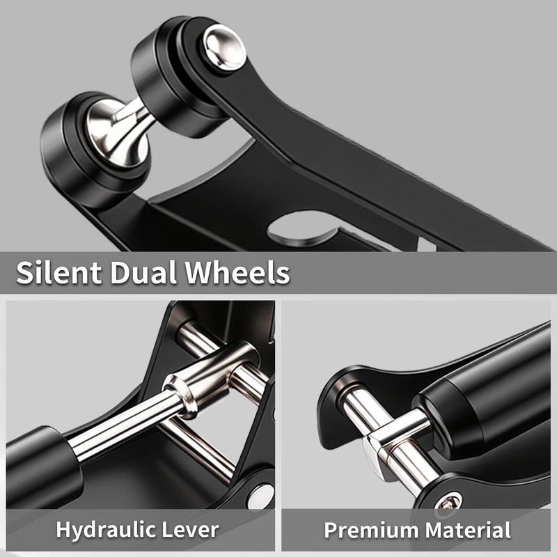 1pcs Piano Slow Close Device – Hydraulic Fallboard Decelerator for Upright Pianos Key Cover Soft Close Lid Protector with Dual Silent Wheels, Anti-Pinch, Durable Aluminum Alloy